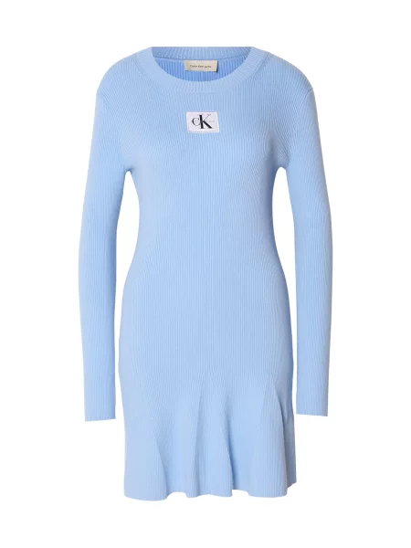 Calvin Klein Jeans Pletena obleka svetlo modra