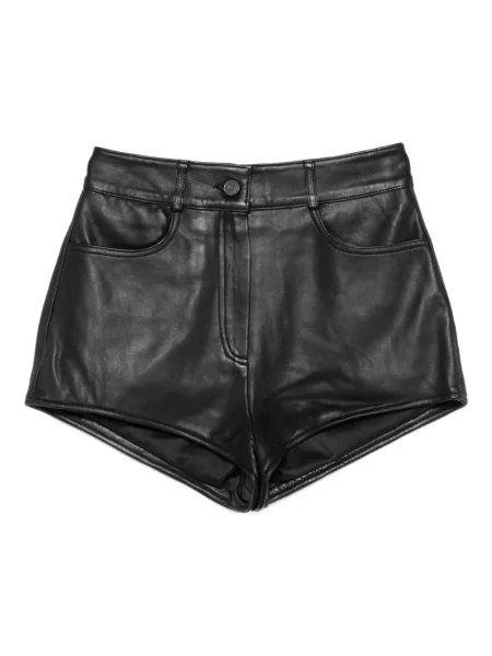 Pantaloni scurți The Frankie Shop din piele negru