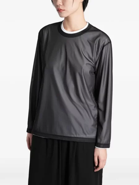 Lung tricou Comme Des Garçons plasă negru