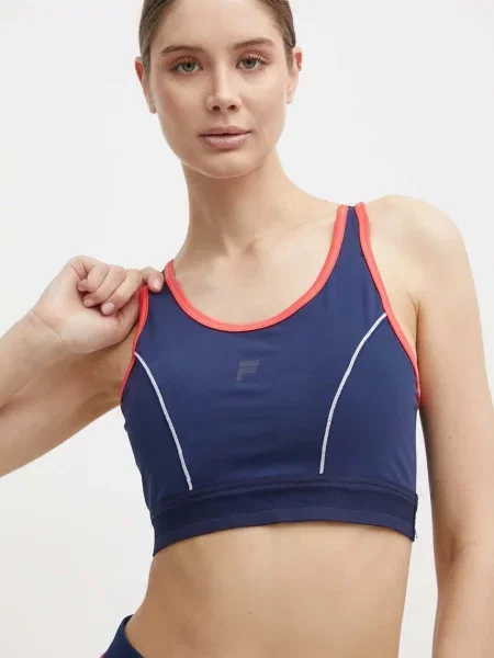 Спортен сутиен Fila Rodern с десен тъмносиньо