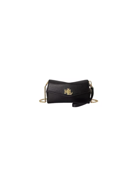 Lauren Ralph Lauren torebka crossbody skórzana czarna