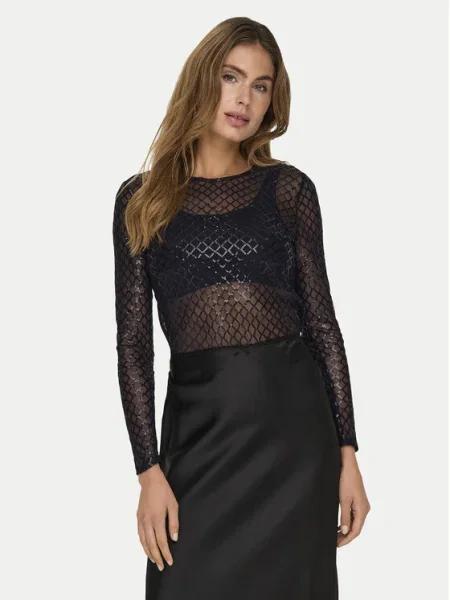 JDY Bluză Hubby negru