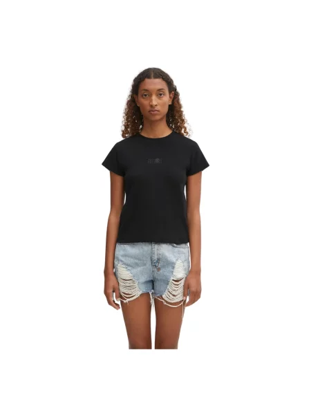 Maison Margiela t-shirt z domieszką wełny czarny