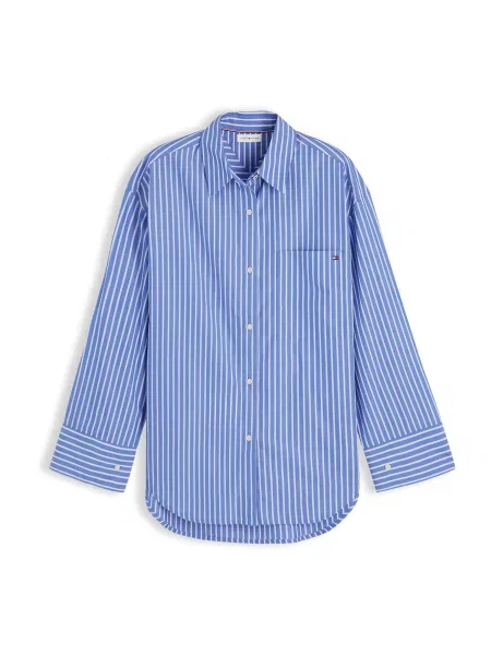 TOMMY HILFIGER Bluză albastru regal alb