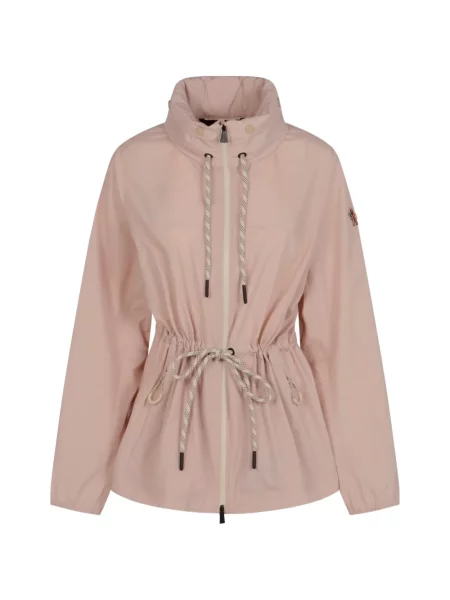 Geacă Moncler Grenoble cu glugă roz