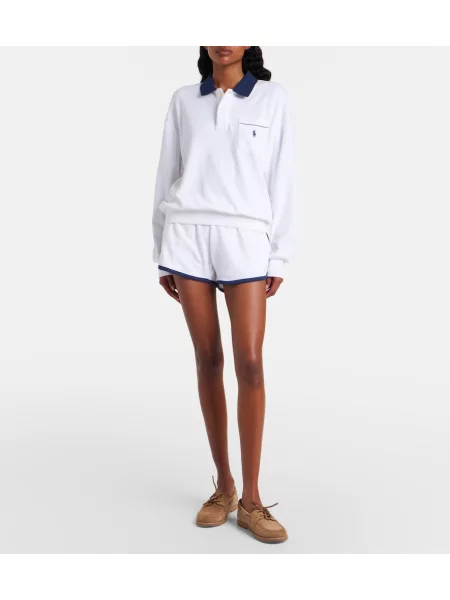 Froté šortky Polo Ralph Lauren biela