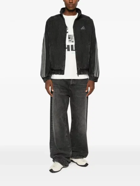 Geacă Adidas cu broderie din velur roz