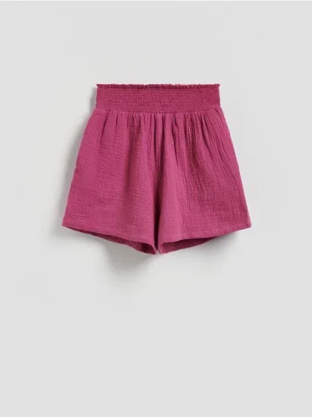 Reserved Muślinowe szorty brudny róż