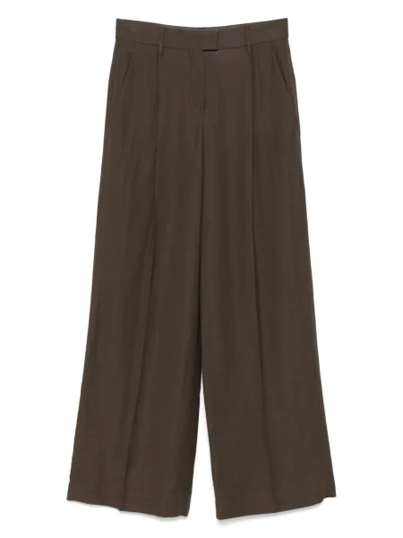 Pantaloni Brunello Cucinelli plisate maro