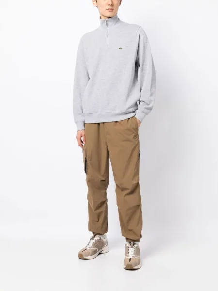Briaunotas megztinis Lacoste pilka