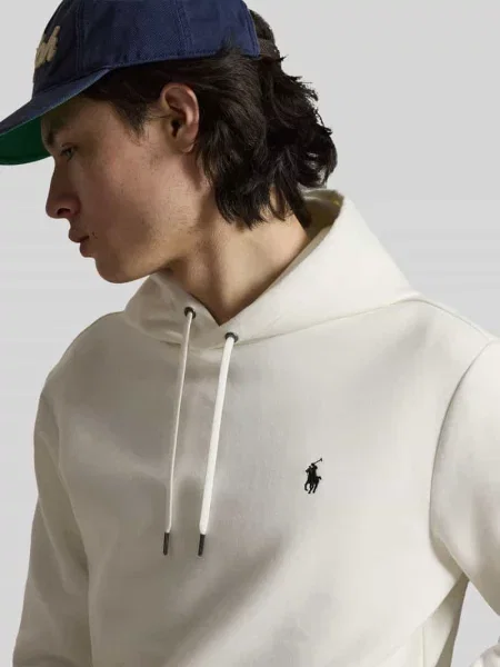 Bluza z kapturem o kroju regular fit z mieszanki bawełny Polo Ralph Lauren biała