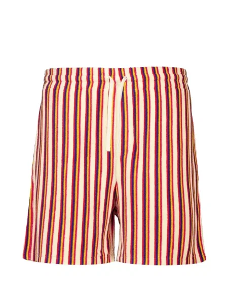 Pantaloni scurți Valentino Garavani cu dungi portocaliu