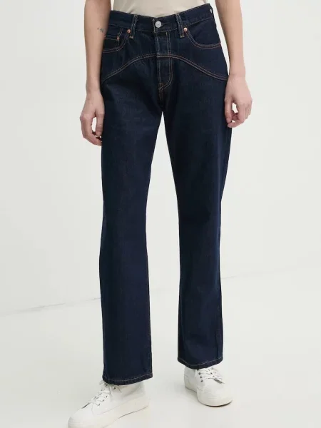 Levi's jeansy WESTERN high waist granatowe