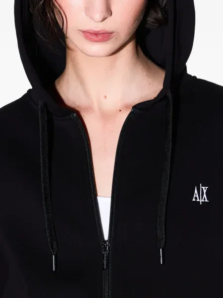 Geacă Armani Exchange cu glugă negru