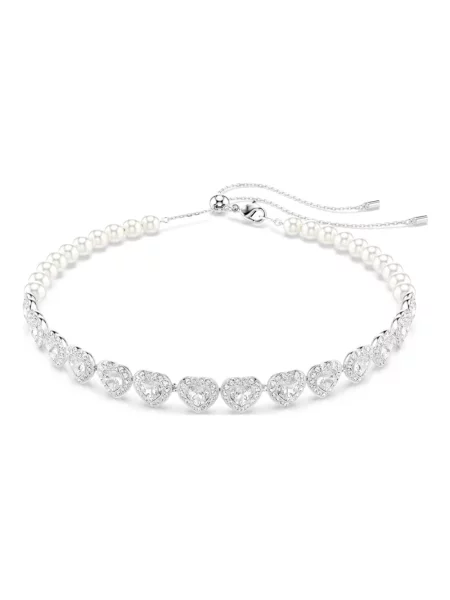 Naszyjnik Swarovski z koralikami szary