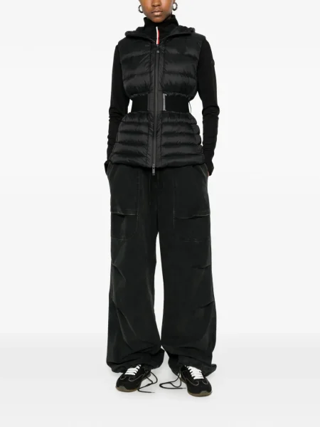 Geacă Moncler cu glugă negru