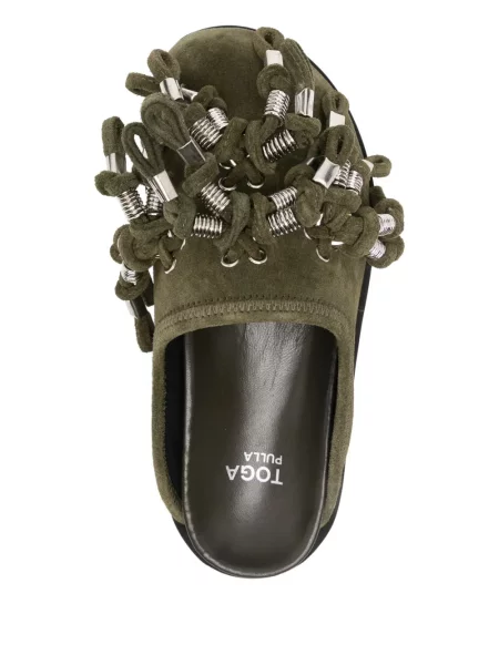 Papuci tip mules Toga Pulla verde