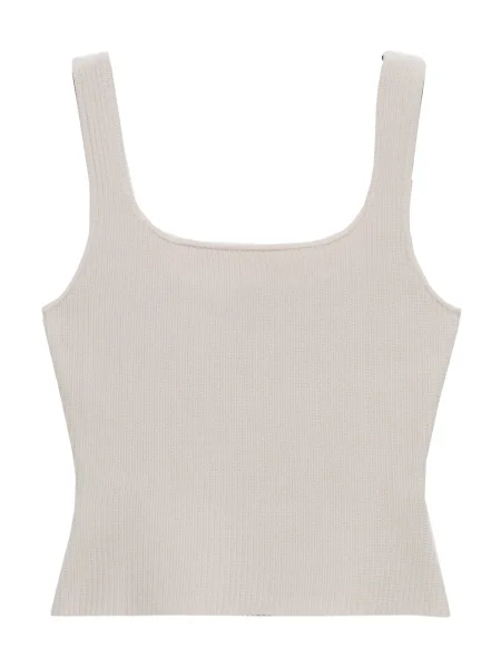 MANGO Top brodat BERNAL kitt / bej deschis alb