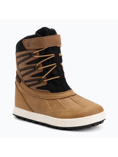 Gyerek hótaposók Merrell Snow Bank WP wheat/black. Méret: 32 EU fekete