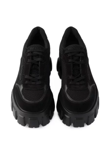 Sneakerși Prada din piele de căprioară negru