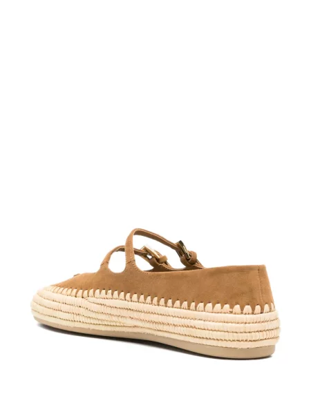 Espadrile Prada cu autograf maro