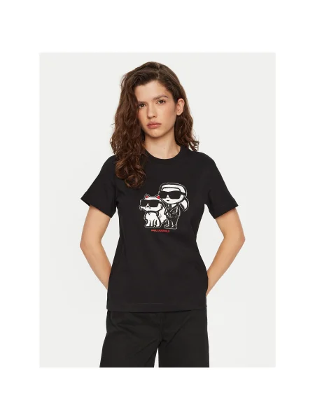 KARL LAGERFELD Póló Regular Fit fekete