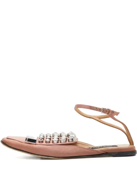 Pantofi cu toc Sergio Rossi fără toc roz