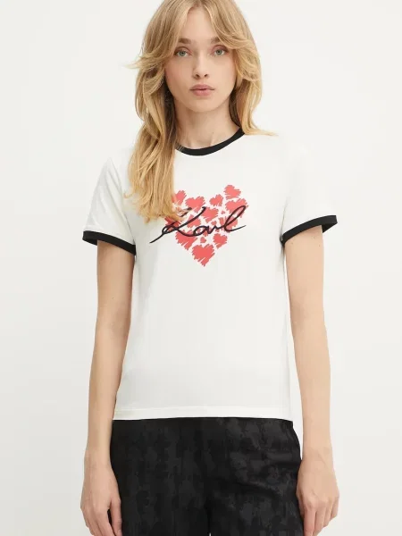 Karl Lagerfeld tricou din bej