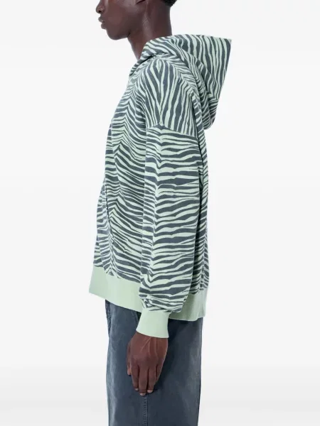 Hanorac cu glugă Visvim cu model zebră verde