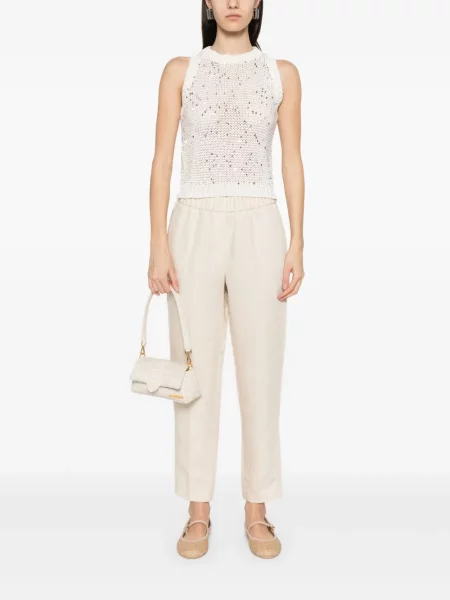 Pantaloni Peserico din țesătură twill