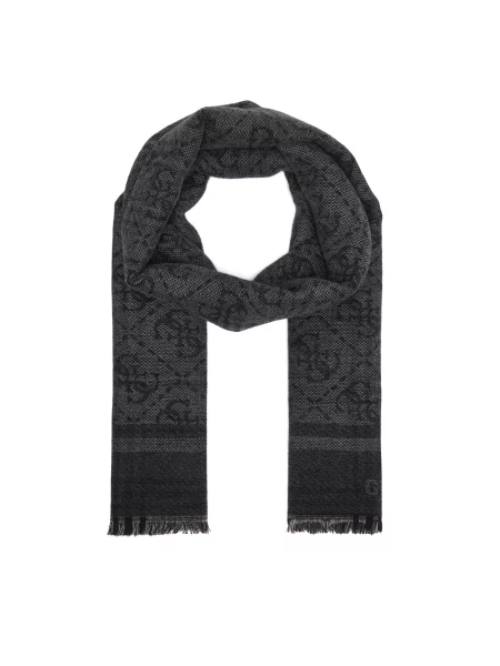 GUESS Fular MILANO gri deschis / gri închis negru