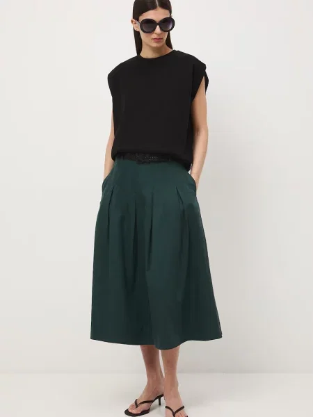 Medicine spódnica z rozcięciami zielona