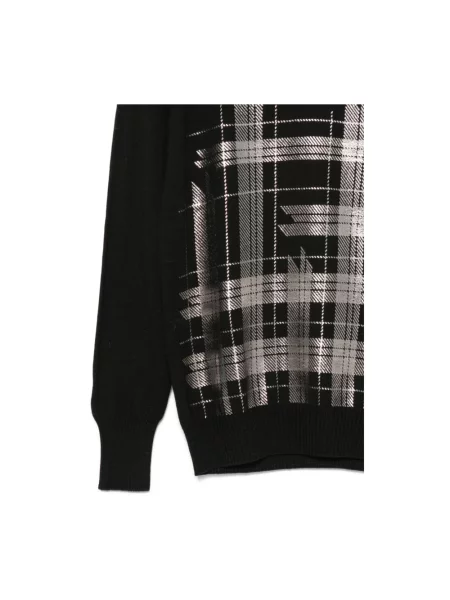 Lniany sweter z golfem D.exterior czarny