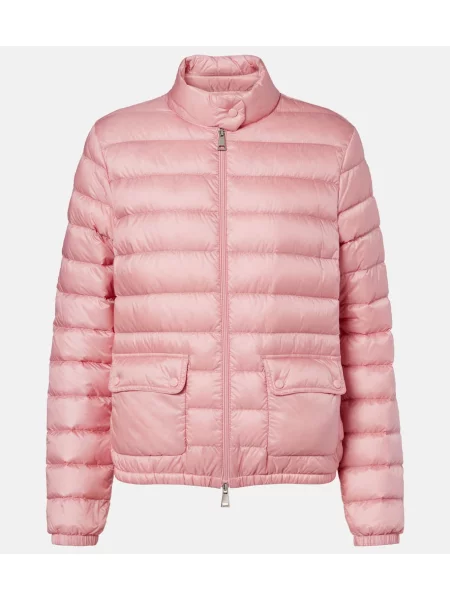 Matlasat geacă cu puf Moncler roz