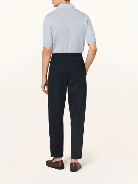 Harris Wharf London Slim Fit Kalhoty navy blue modré