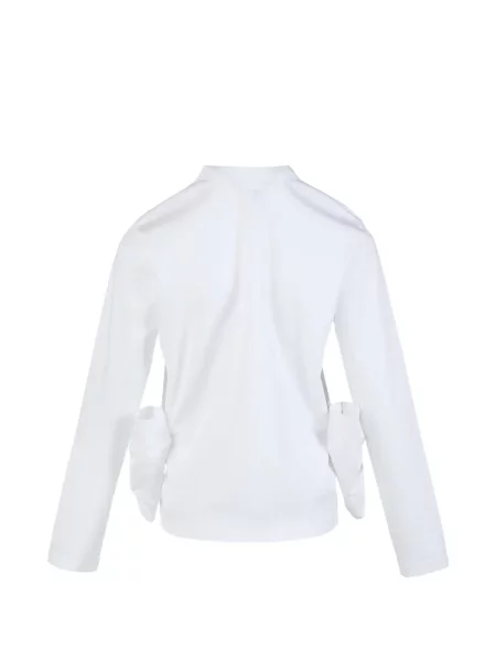 Lung bluză Noir Kei Ninomiya cu funde alb