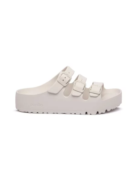Pantofle Birkenstock na platformě bílé