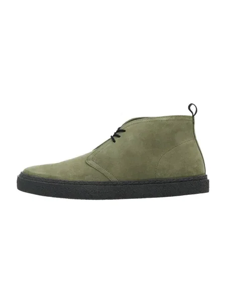 Pantofi Fred Perry din piele de căprioară verde