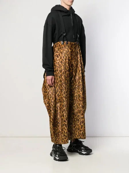 Kalhoty Jean Paul Gaultier Pre-owned s potiskem se zvířecím vzorem hnědé