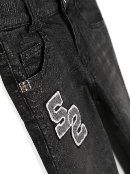 Jeansy straight leg dziecięce Givenchy czarne