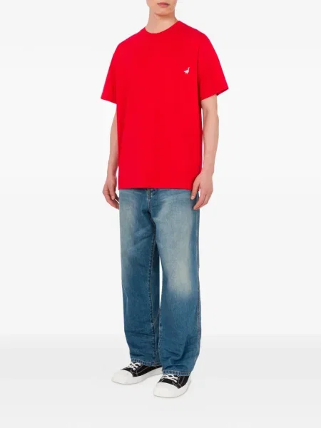 Tricou Moschino cu broderie roșu