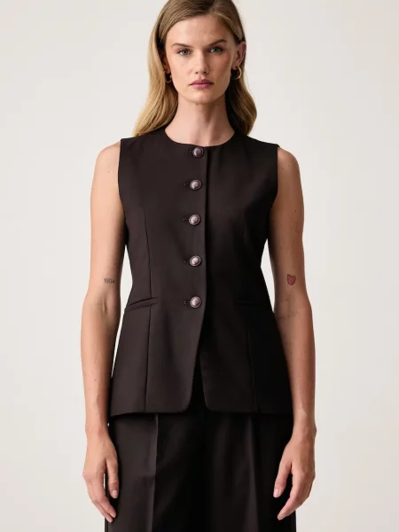 Elegáns mellény Marella barna