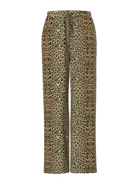 PIECES Pantaloni PCBOSELLA bej / maro cămilă / ecru negru
