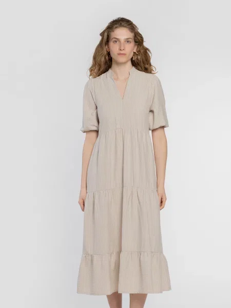 Сукня міді Arber віскоза/поліестер бежевий