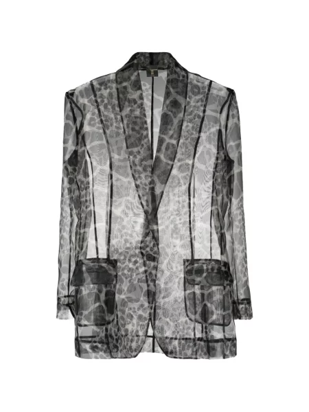 Sacou Tessitura Body Couture din organza gri