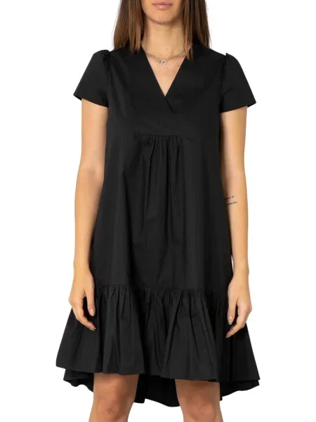 Rochie mini Sandro Ferrone cu mâneci scurte scurtă negru