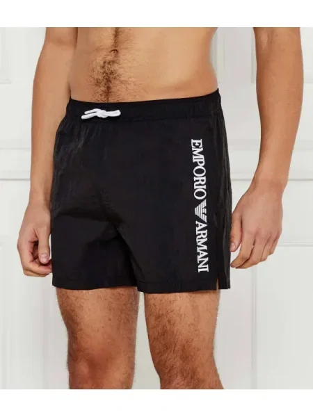 Rövid fürdőruha Emporio Armani Ea7 fekete