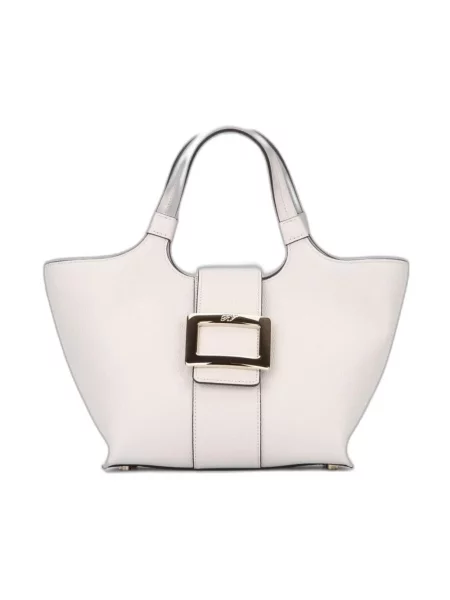 Shopperka Roger Vivier skórzana szara
