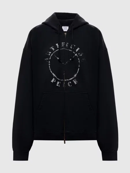 Спортивна куртка з принтом Vetements чорна