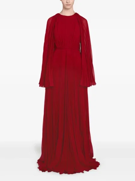Rochie Giambattista Valli plisată de costum roșu